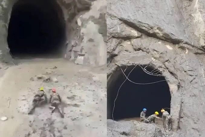 Nepal Army soldiers rescue survivors from hydropower tunnel in Rasuwa
